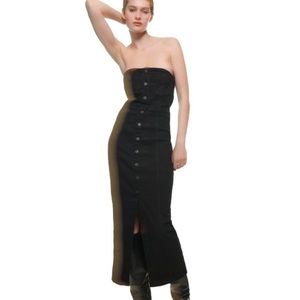 NWT ZARA denim bustier midi dress
